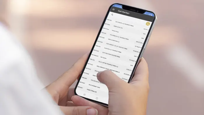 Mobil Yazılım | Cari Hesap Kartları | KOBİERP Mini